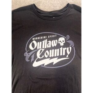 Moonshine Spirit‎ Brad Paisley Outlaw Country Skull Graphic Tee Black Mens 2XL